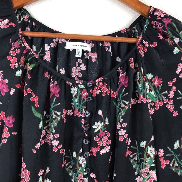 Max Studio 3/4 sleeves blouse top size XL - Picture 2 of 6